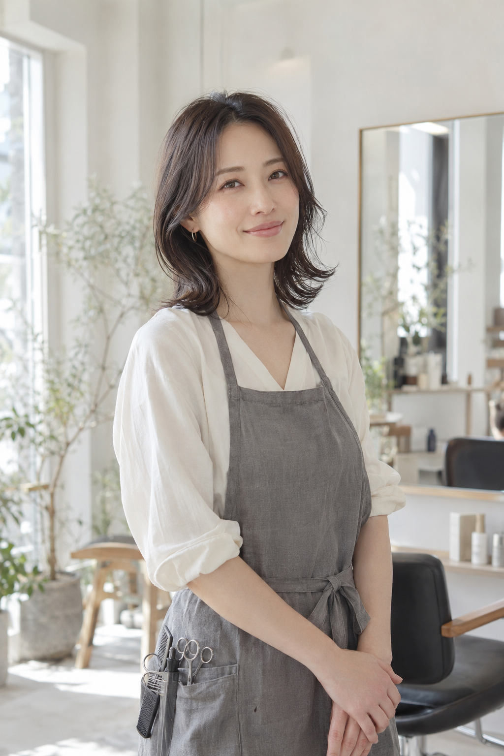 架空スタイリスト・花の生成プロフィール写真